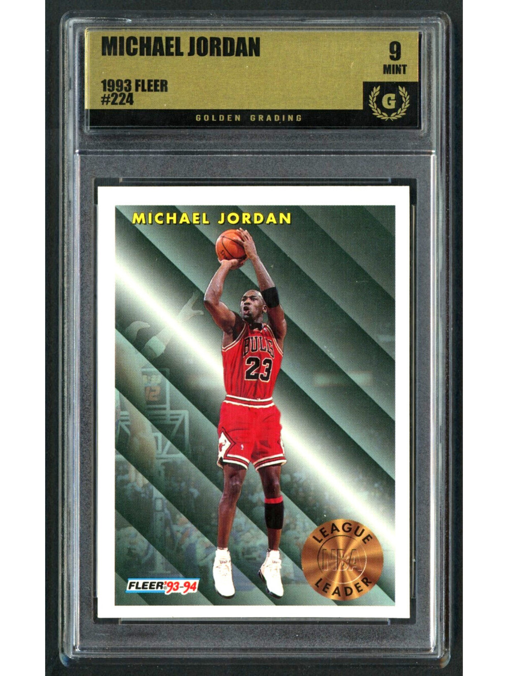 1993 Fleer #224 Michael Jordan Bulls HOF Graded Mint 9